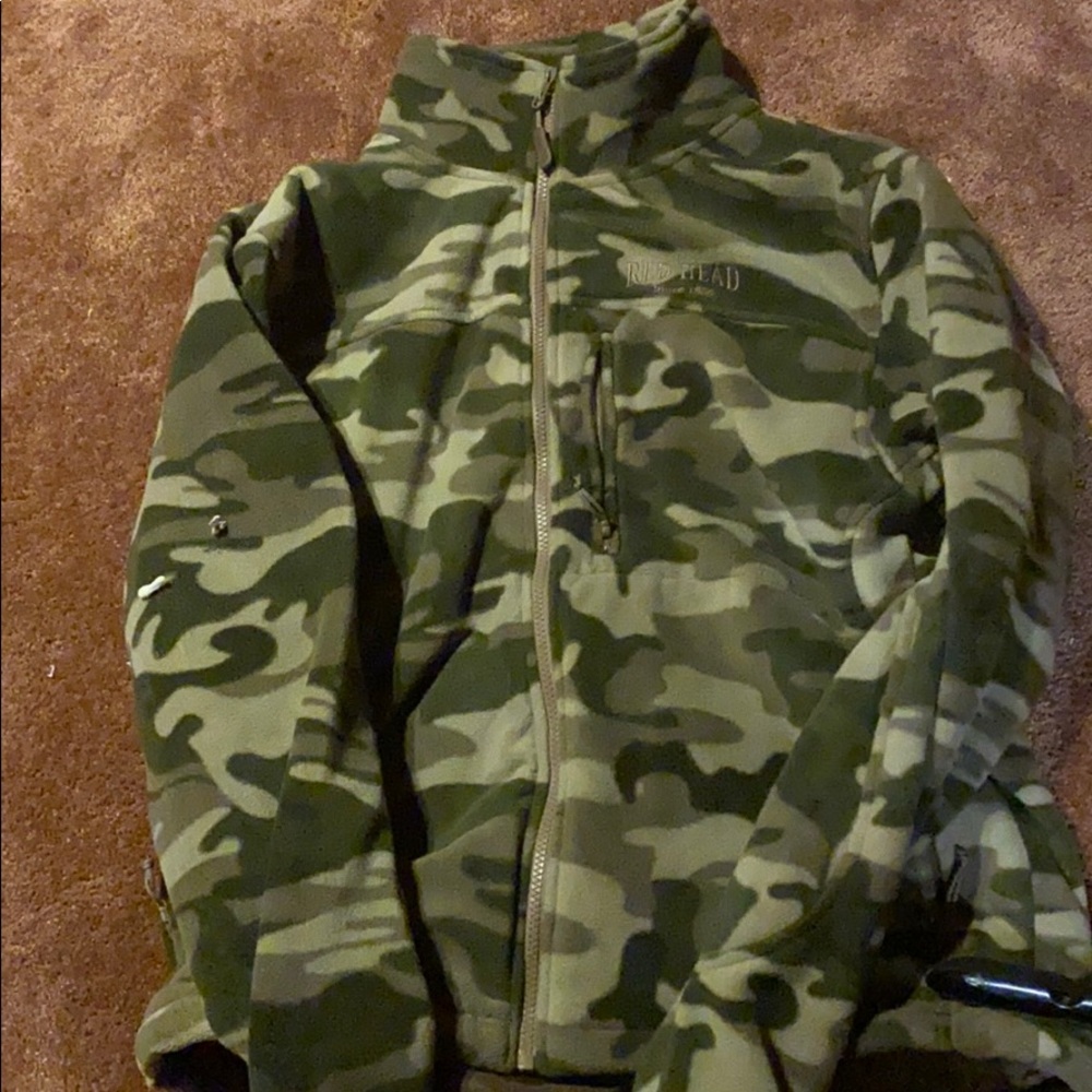 Red head fleece jacket
